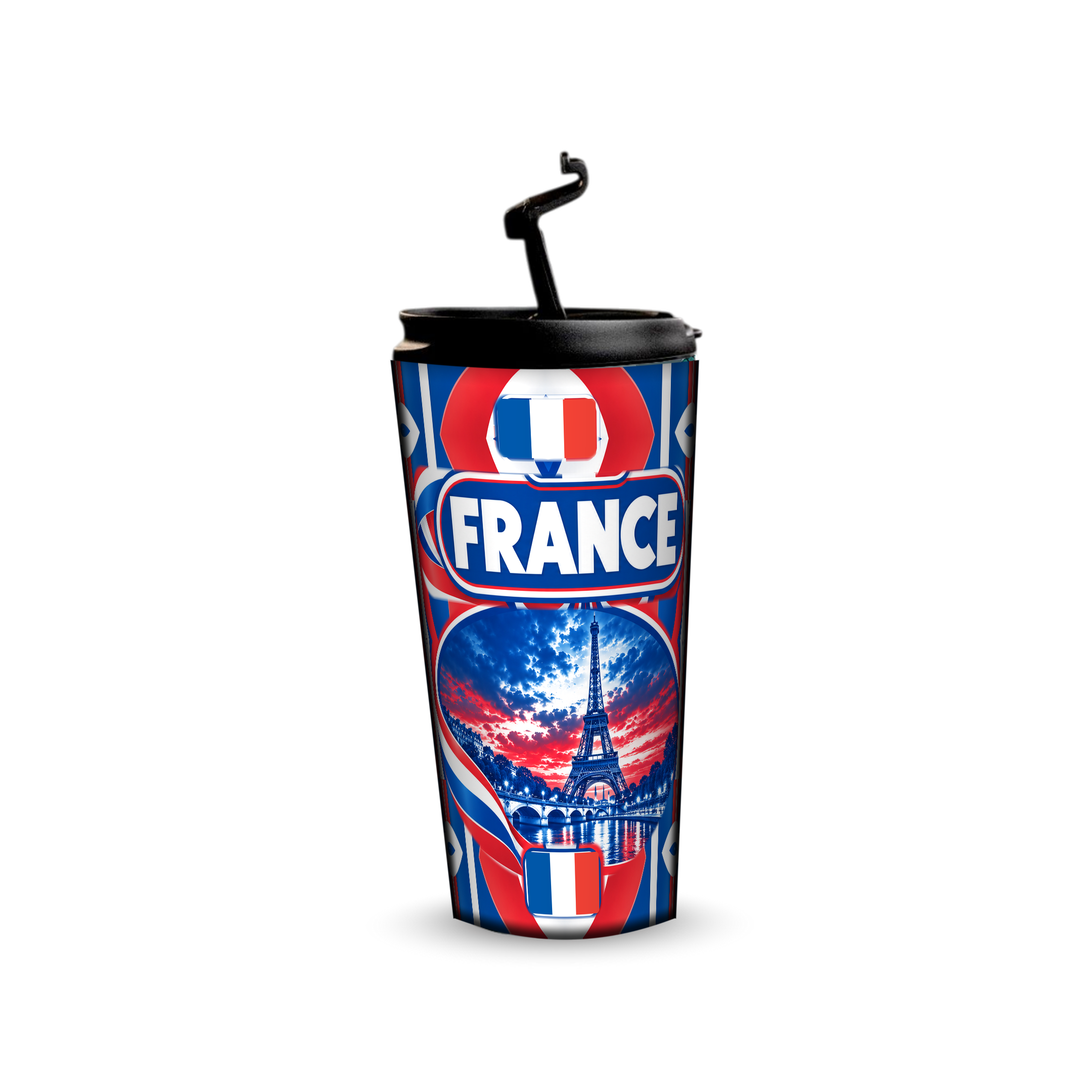 France 480ml tumbler with reusable straw