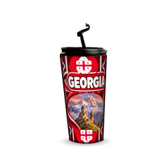 Georgia 480ml tumbler with reusable straw