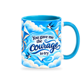 Helping Me Soar Mug – 320ml — right view on a transparent background