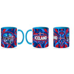 Iceland Mug – 320ml — three matching angles together on white with a soft shadow