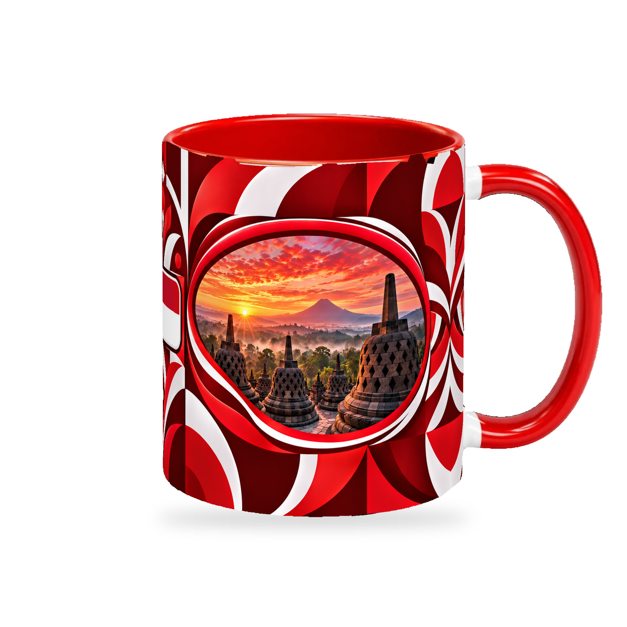 Indonesia Mug – 320ml — right-handle view on a white background with a soft shadow