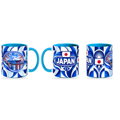 Japan Mug – 320ml — three matching angles together on white with a soft shadow