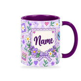 Lavender Postage Teacher Mug – 320ml — right view on a transparent background