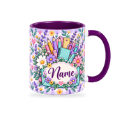 Lavender Seed Garden Teacher Mug – 320ml — right view on a transparent background