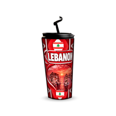 Lebanon 480ml tumbler with reusable straw