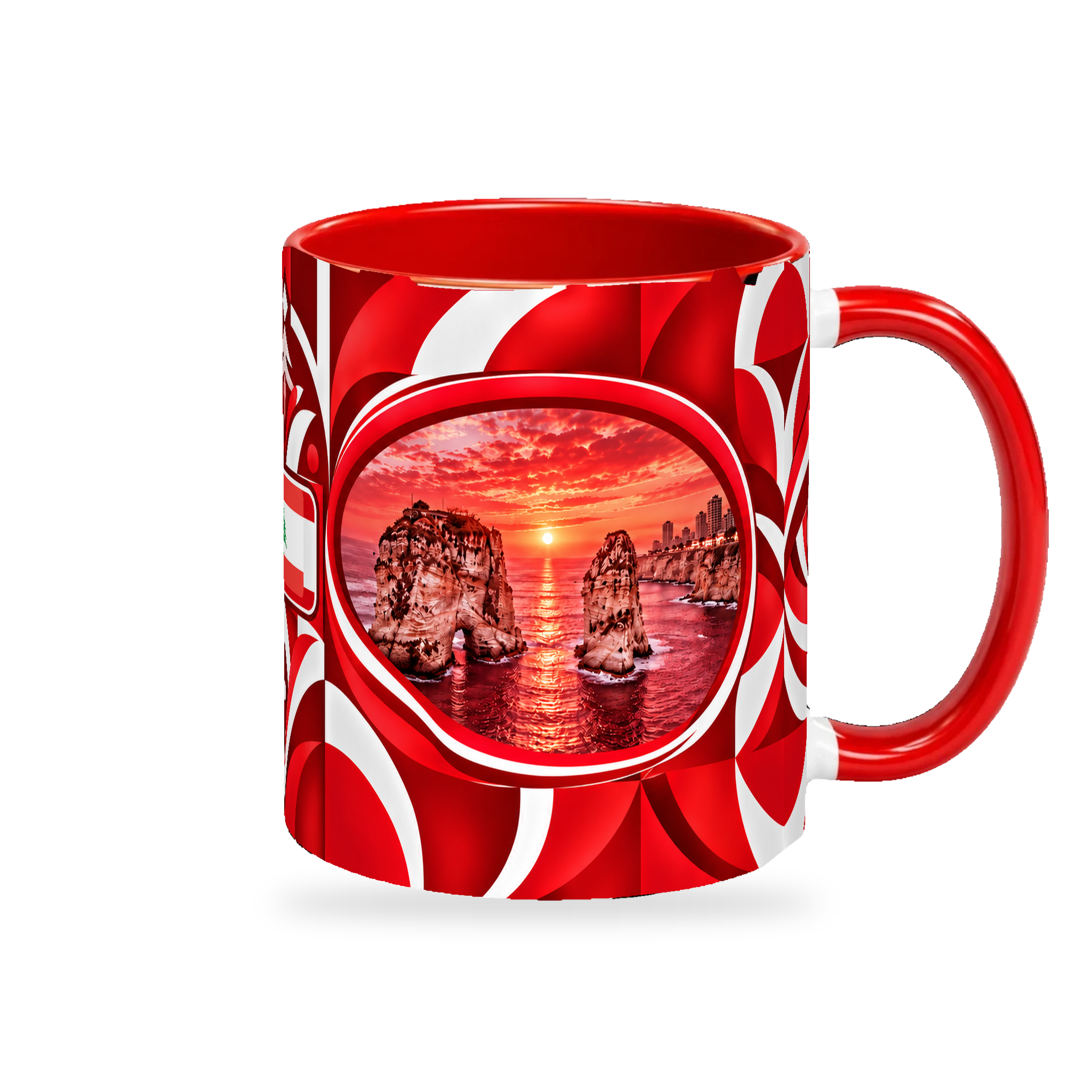 Lebanon Mug – 320ml — right-handle view on a white background with a soft shadow
