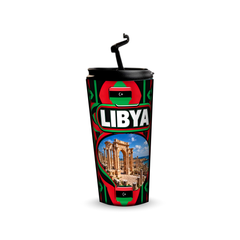 Libya 480ml tumbler with reusable straw