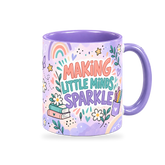 Lilac Classroom Confetti Teacher Mug – 320ml — right view on a transparent background