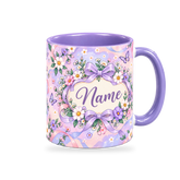 Lilac Ribbon Garden Teacher Mug – 320ml — right view on a transparent background