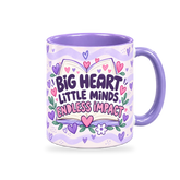 Lilac Tiny Hearts Teacher Mug – 320ml — right view on a transparent background