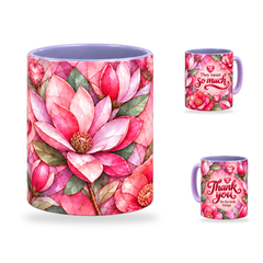 Little Things Mug – 320ml, Light Purple ceramic mug, centre-pattern of the Teacher’s Day artwork