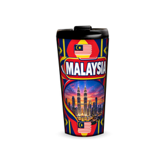 Malaysia 480ml tumbler front view with country design