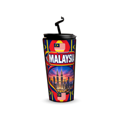 Malaysia 480ml tumbler with reusable straw