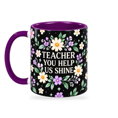 Midnight Daisy Teacher Mug – 320ml — left view on a transparent background