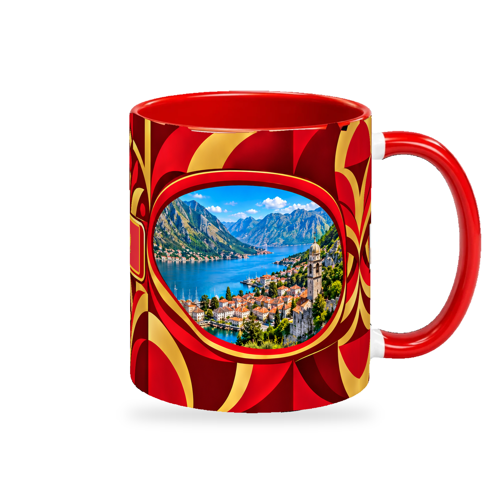 Montenegro Mug – 320ml — right-handle view on a white background with a soft shadow