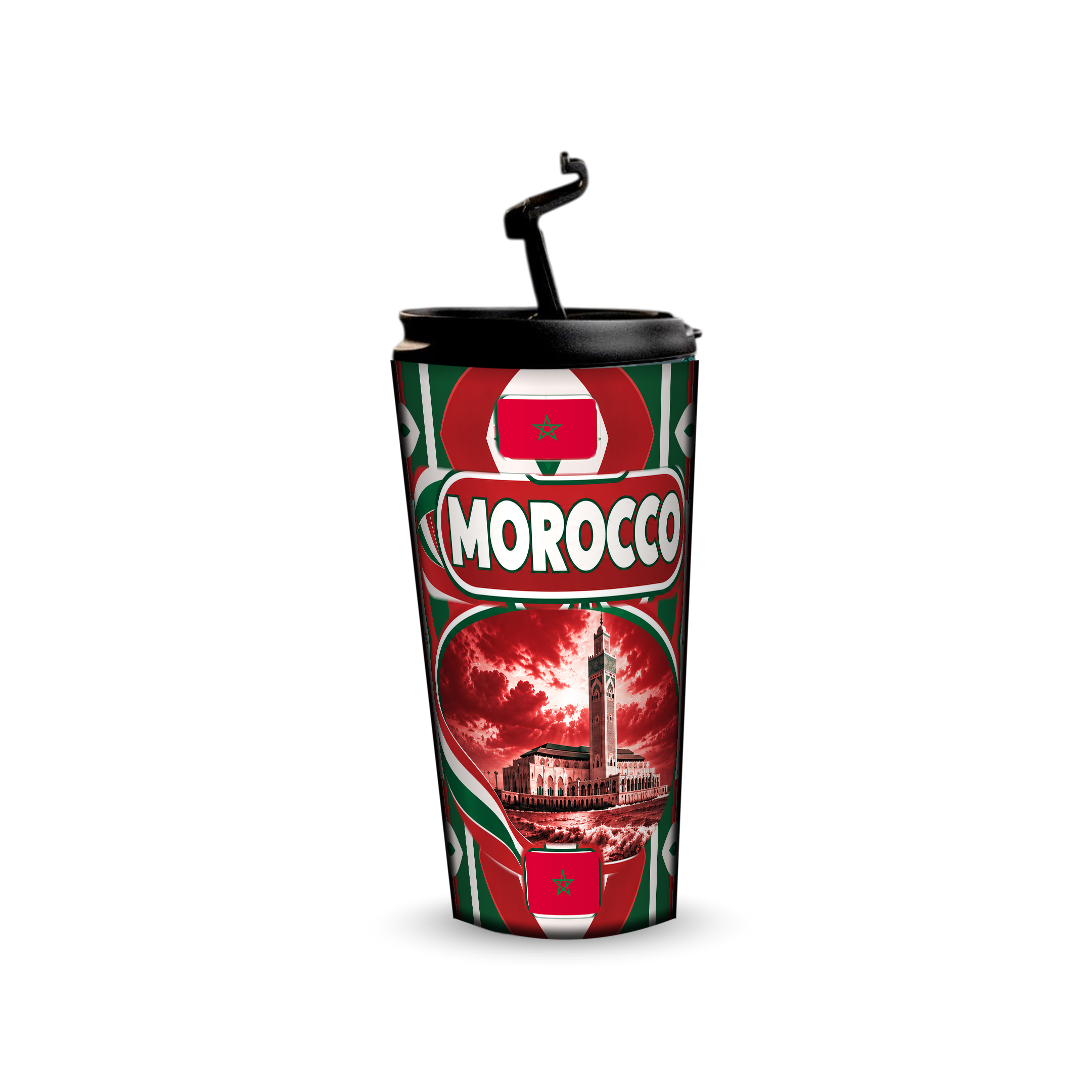 Morocco 480ml tumbler with reusable straw