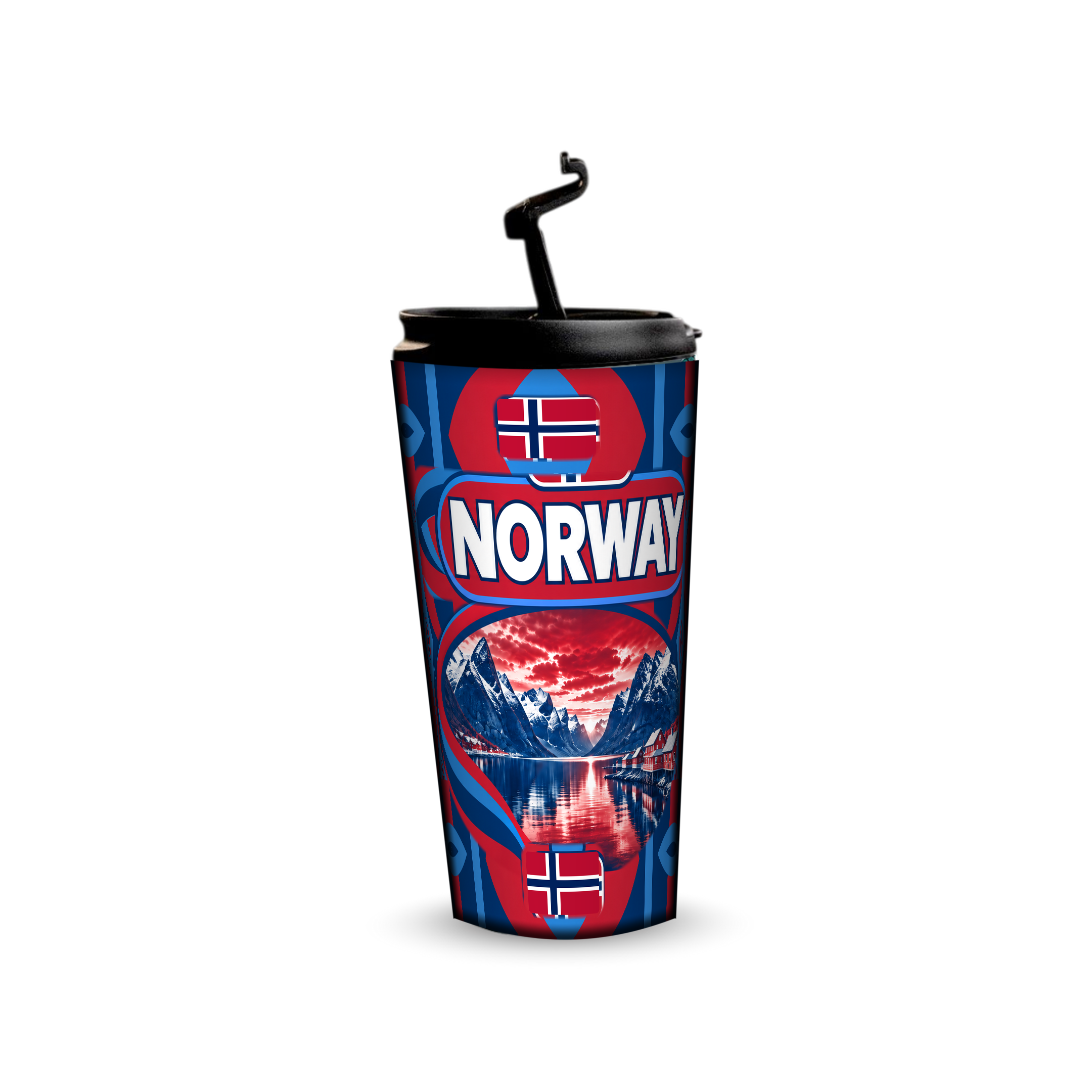 Norway 480ml tumbler with reusable straw