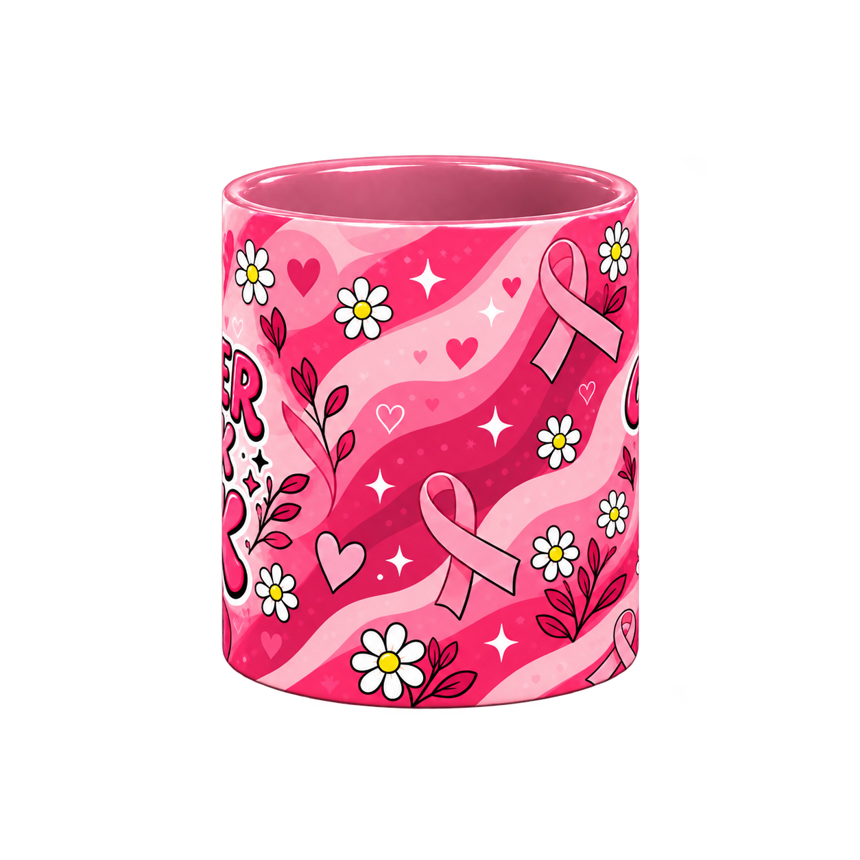October Pink Pinktober Mug – Pink, 320ml, centre wrap view
