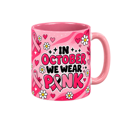 October Pink Pinktober Mug – Pink, 320ml, right handle view