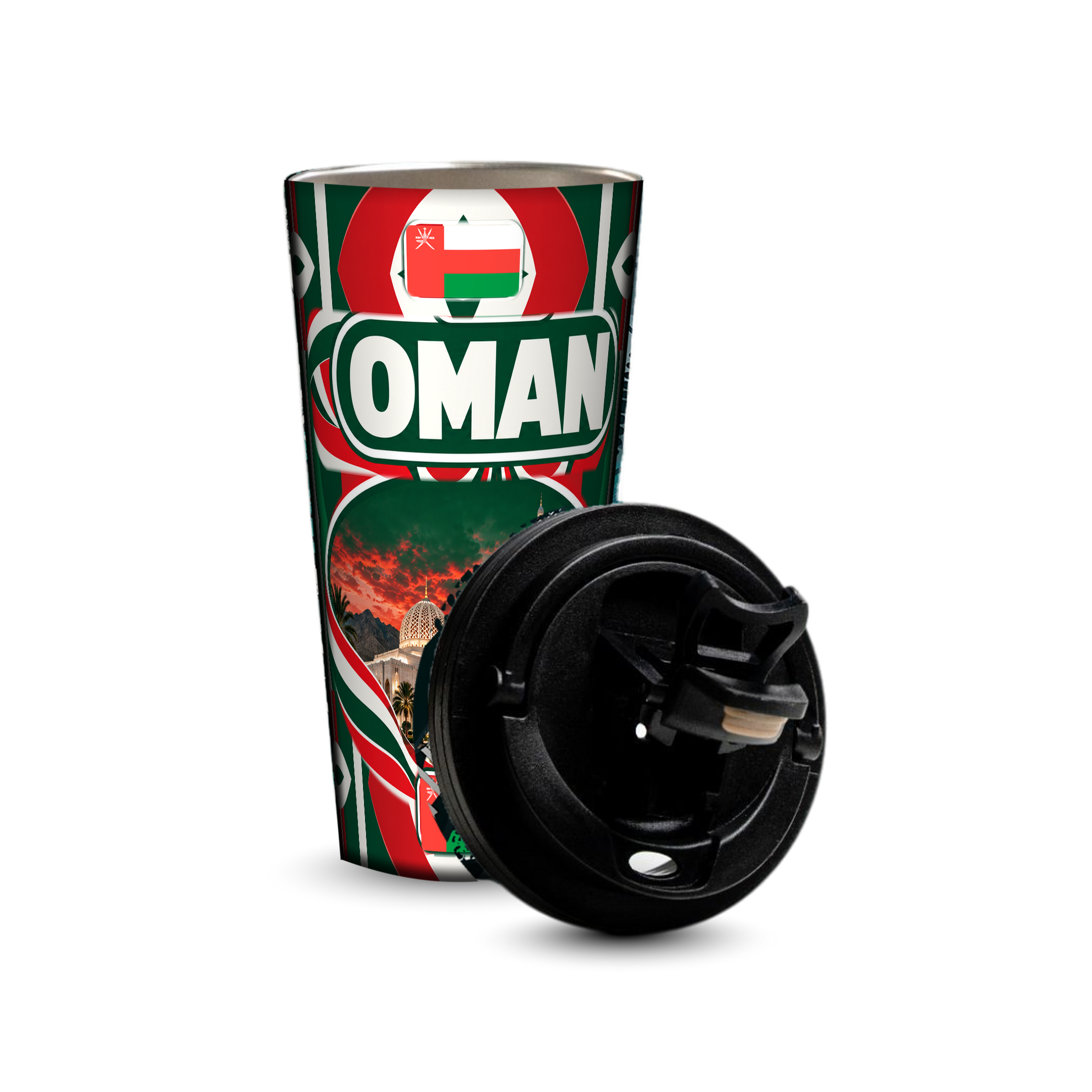 Oman 480ml tumbler with removable leak-proof lid