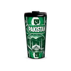 Pakistan 480ml tumbler front view with country design