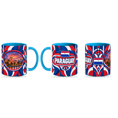 Paraguay Mug – 320ml — three matching angles together on white with a soft shadow