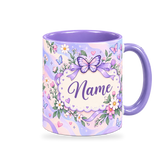 Periwinkle Butterfly Notes Teacher Mug – 320ml — right view on a transparent background