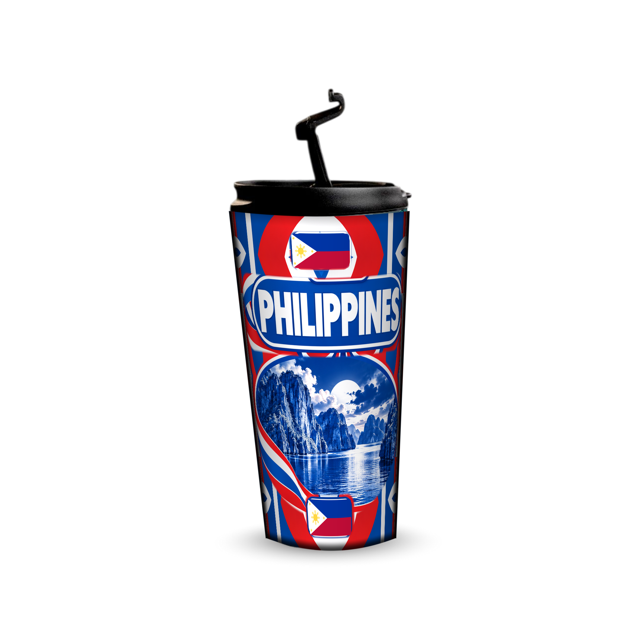 Philippines 480ml tumbler with reusable straw