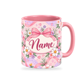 Pink Bow Academy Teacher Mug – 320ml — right view on a transparent background