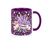 Plum Pencil Bouquet Teacher Mug – 320ml — right view on a transparent background