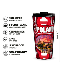 Poland 480ml insulated tumbler features and size