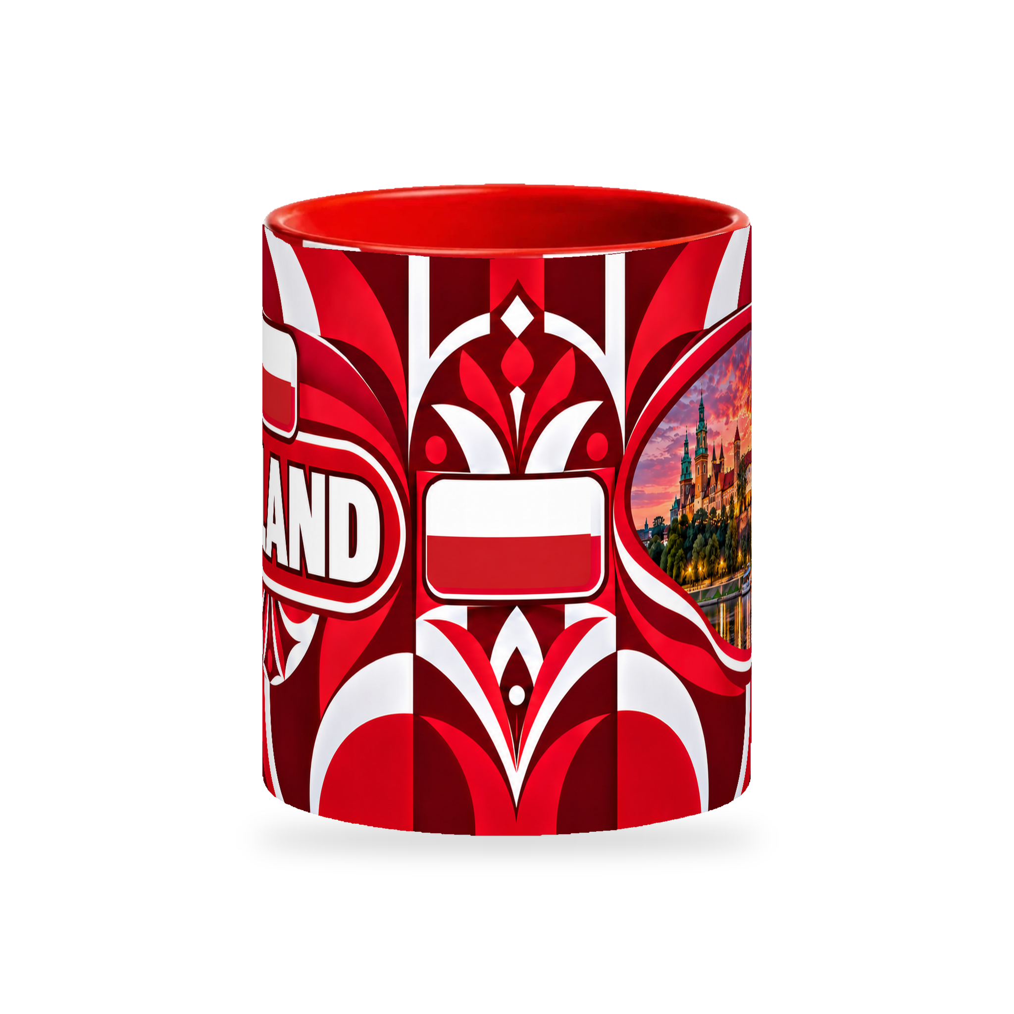 Poland Mug – 320ml — centre view on a white background with a soft shadow