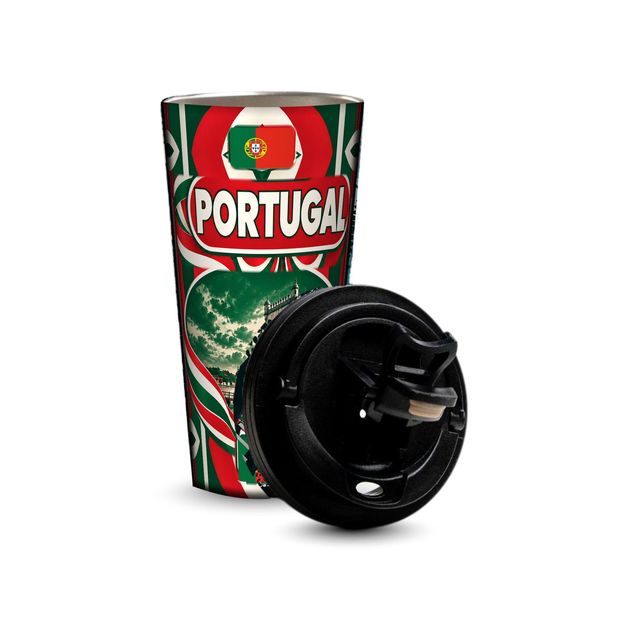 Portugal 480ml tumbler with removable leak-proof lid