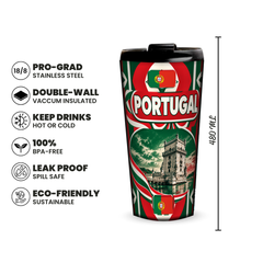Portugal 480ml insulated tumbler features and size