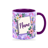 Purple Stationery Desk Teacher Mug – 320ml — right view on a transparent background