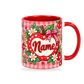 Red Apple Academy Teacher Mug – 320ml — right view on a transparent background