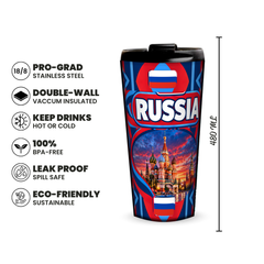 Russia 480ml insulated tumbler features and size