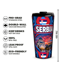 Serbia 480ml insulated tumbler features and size