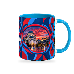 Serbia Mug – 320ml — right-handle view on white with a soft shadow