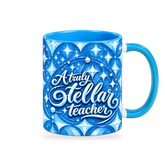 Shining Teacher Mug – 320ml — right view on a transparent background