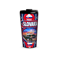 Slovakia 480ml tumbler front view with country design