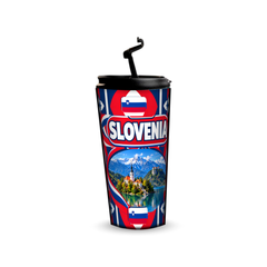 Slovenia 480ml tumbler with reusable straw