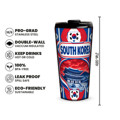 South Korea 480ml insulated tumbler features and size