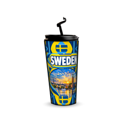 Sweden 480ml tumbler with reusable straw