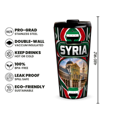 Syria 480ml insulated tumbler features and size
