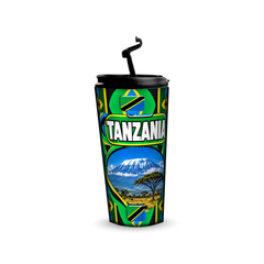 Tanzania 480ml tumbler with reusable straw