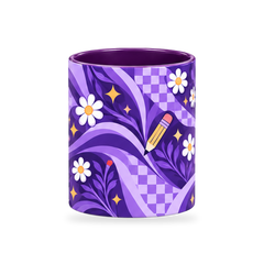 Teach Love Inspire Mug – 320ml — center view on a transparent background