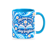 Teach Love Repeat Mug – 320ml — right view on a transparent background
