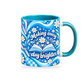 Teach Love Repeat Mug – 320ml — right view on a transparent background