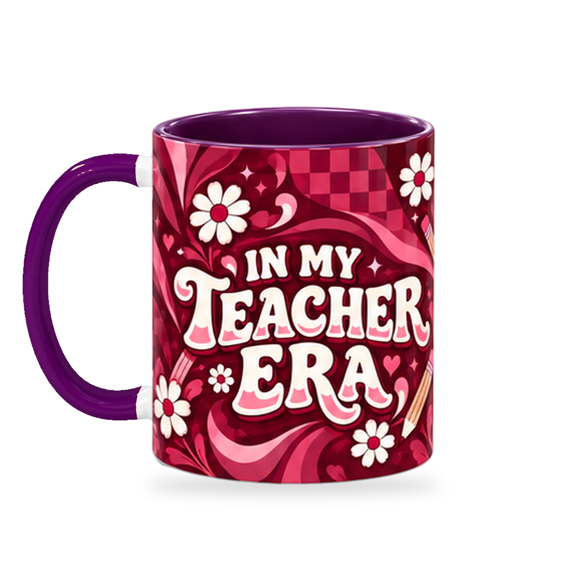 Teacher Era Mug – 320ml — left view on a transparent background